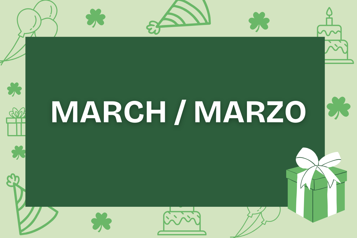 March Birthdays and Anniversaries